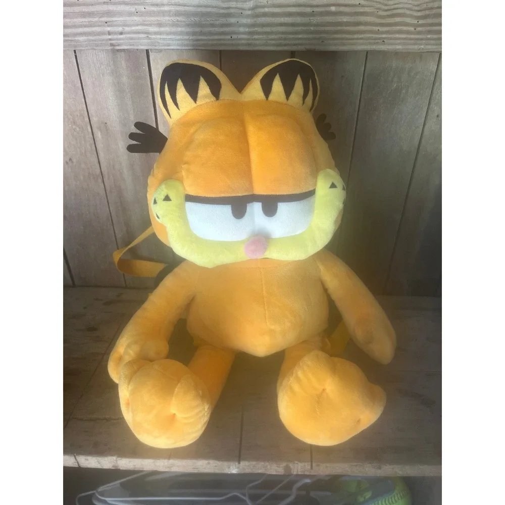 Garfield‎ Plush Backpack Orange Tabby Cat Stuffed Animal Bag Adjustable Straps